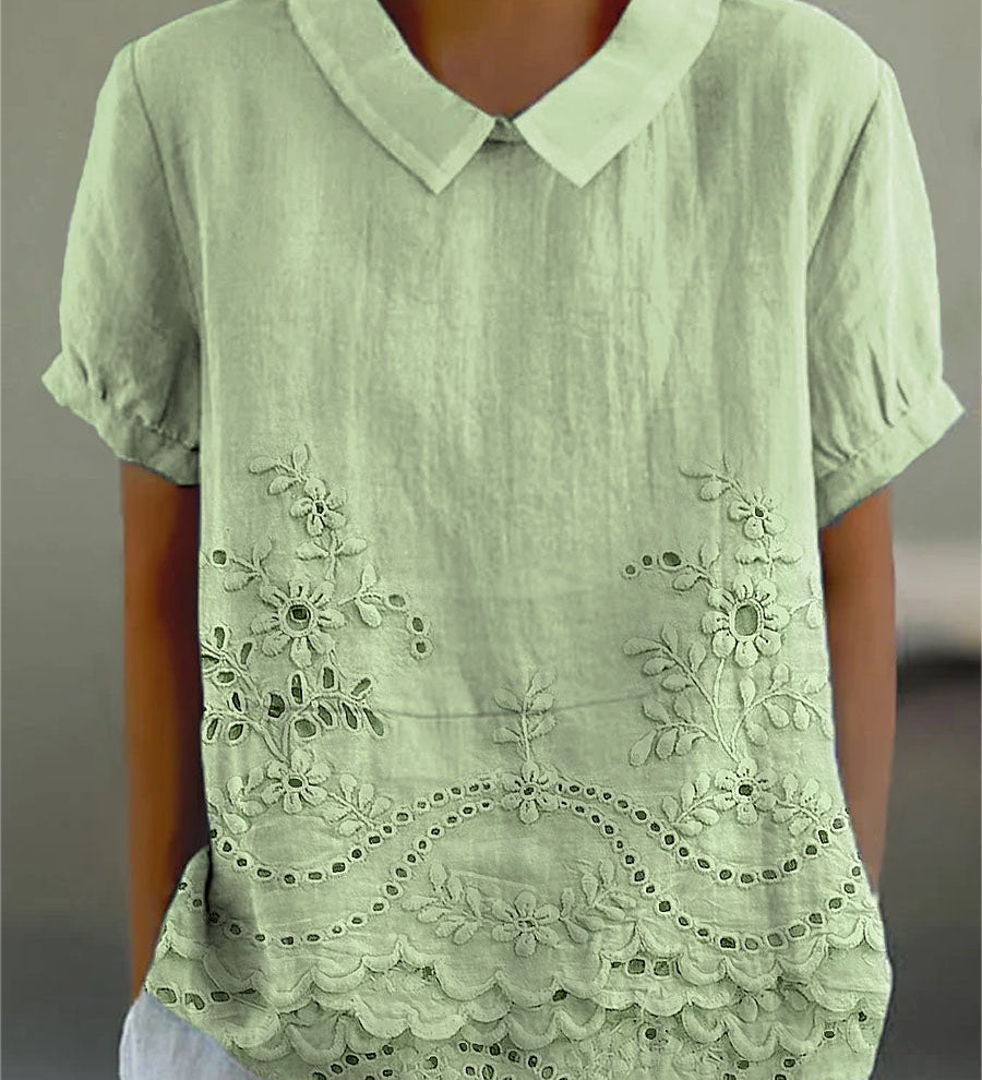 Lily - Embroidered Floral Blouse