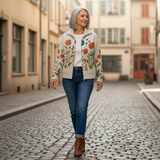 Andrea - Vest with Wildflower Pattern