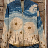 Renate - Vest with Dandelion Pattern