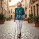Roos - Sweatshirt with Floral Print