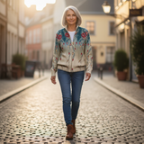 Martina - Vest with Peacock Feather Motif