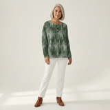 Josefien - Sweatshirt with Classic Tree Pattern