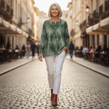 Josefien - Sweatshirt with Classic Tree Pattern