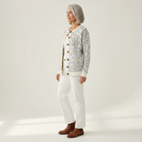 Susanne - Cardigan with Delicate Garden Flower Pattern