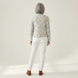 Susanne - Cardigan with Delicate Garden Flower Pattern