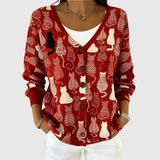 Viktoria | Comfortable Buttoned Knit Cardigan