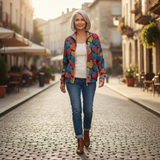 Susanne - Vest with Colorful Heart Pattern