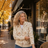 Ingrid - Knitted vest with delicate floral vines