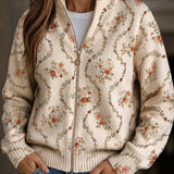 Ingrid - Knitted vest with delicate floral vines