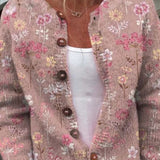 Silke - Cardigan with Colorful Floral Pattern