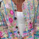 Silke - Cardigan with Colorful Floral Pattern