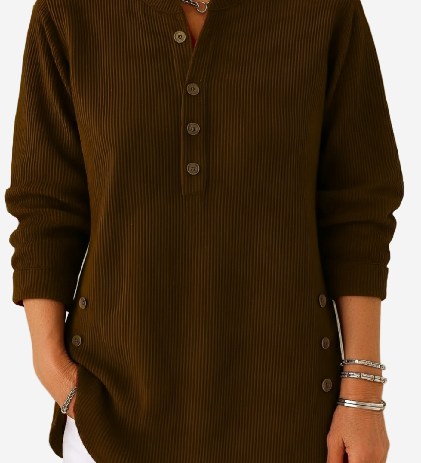Harperly – Long Sleeve Solid Knit Sweater