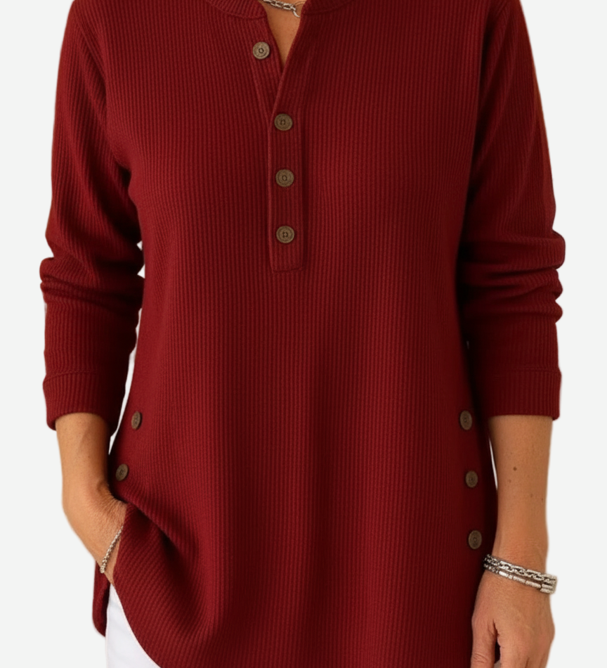 Harperly – Long Sleeve Solid Knit Sweater