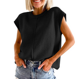 Maisie - Casual Minimalist Crewneck Sleeveless Top