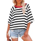 Maosie - Trendy Loose Fit Summer Crewneck Top