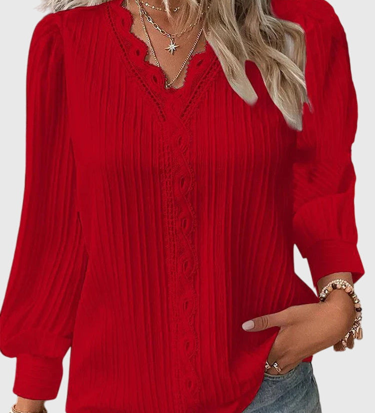 Andrea - Elegant Pullover Blouse