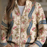 Sabine - Vest with Rose Vine Pattern