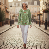 Bettina - Cardigan with Scandinavian Pastel Pattern
