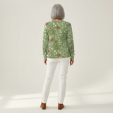 Marloes - Sweater with Christmas Tree Motif