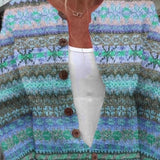 Bettina - Cardigan with Scandinavian Pastel Pattern