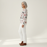 Hannelore - Pink Sweater with Check Pattern