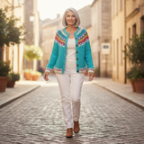 Angelika - Cardigan with Norwegian Pattern
