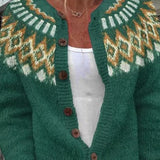 Angelika - Cardigan with Norwegian Pattern