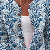 Cardigan with Floral Print and Buttons