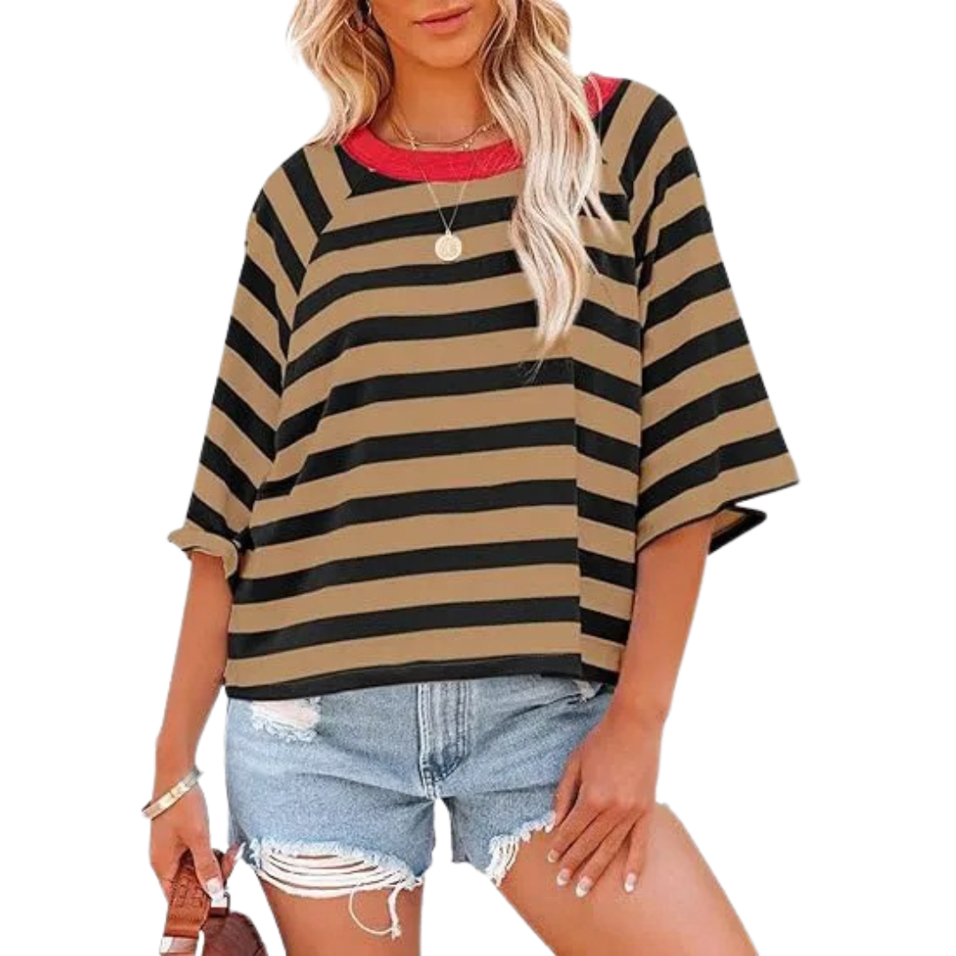 Maosie - Trendy Loose Fit Summer Crewneck Top