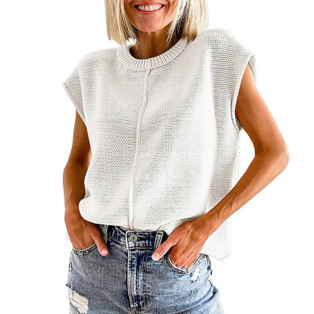 Maisie - Casual Minimalist Crewneck Sleeveless Top