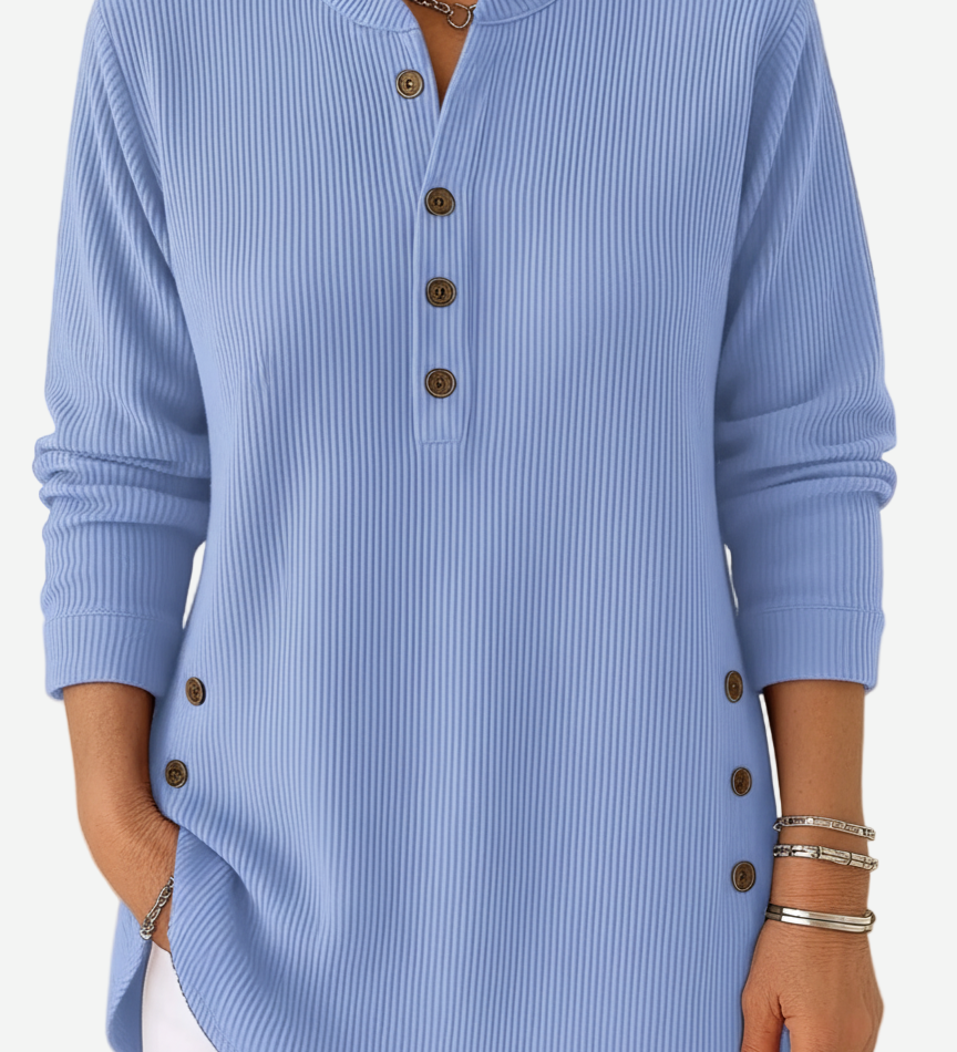 Harperly – Long Sleeve Solid Knit Sweater