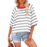 Maosie - Trendy Loose Fit Summer Crewneck Top