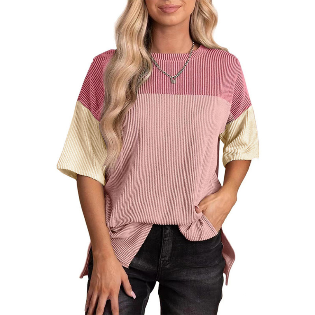Brynlue - Casual Loose Fit Striped Summer Top