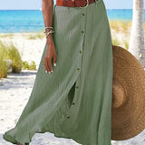 Marie | Flowing Skirt with Buttons