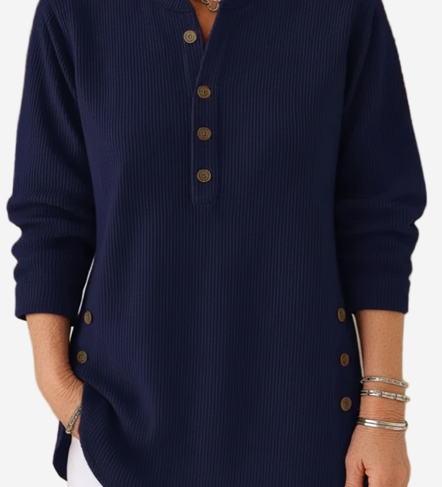 Harperly – Long Sleeve Solid Knit Sweater
