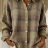 Taylor - Cozy Checked Cardigan