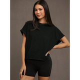 Sereia - Women Everyday Cut Out Hemline Womenswear Top