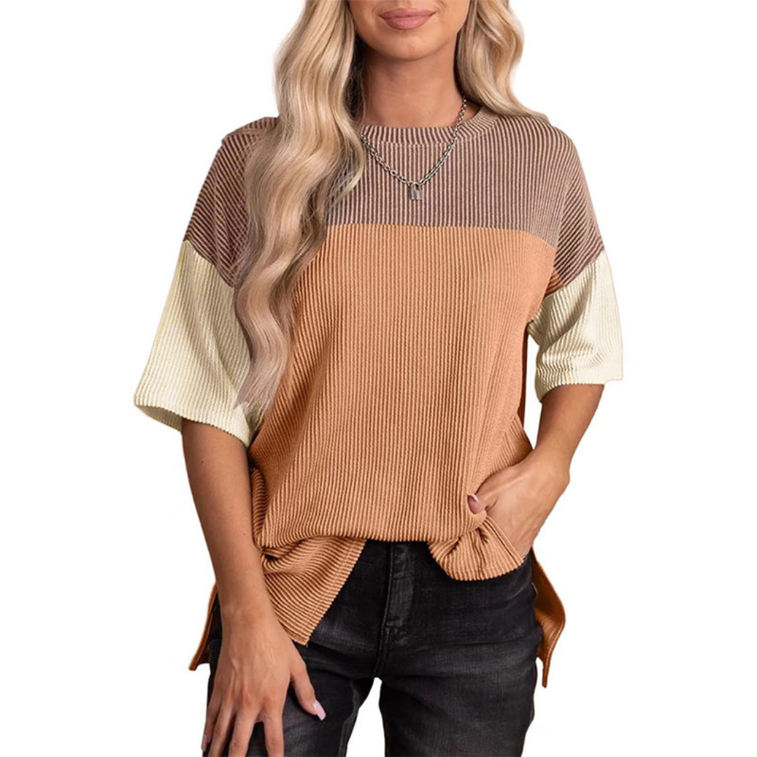 Brynlue - Casual Loose Fit Striped Summer Top