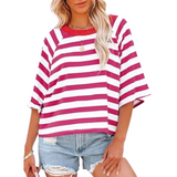 Maosie - Trendy Loose Fit Summer Crewneck Top