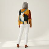 Sanne - Sweater made of structured material with geometric patterns