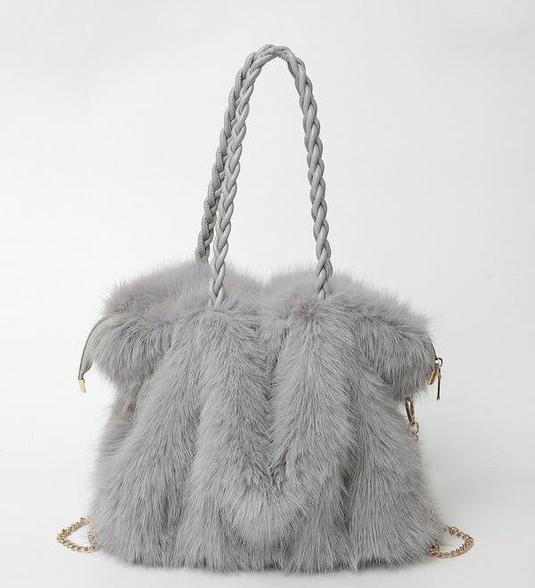 Bethany - Women Plush Velvet Shoulder Tote