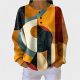 Sanne - Sweater made of structured material with geometric patterns