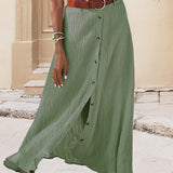 Marie | Flowing Skirt with Buttons