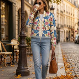 Birgit - Vest with botanical floral pattern