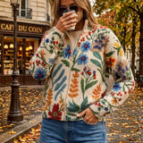 Birgit - Vest with botanical floral pattern