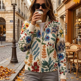 Birgit - Vest with botanical floral pattern