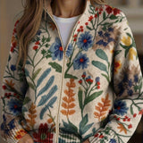 Birgit - Vest with botanical floral pattern