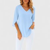 Violetta - Sophisticated V-Neck Blouse