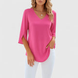 Violetta - Sophisticated V-Neck Blouse