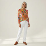 Britt - Sweater with Colorful Floral Print